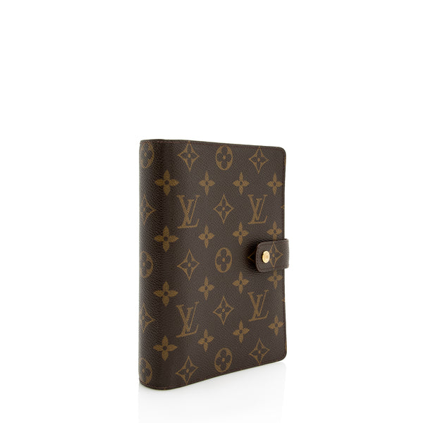 Louis Vuitton Brown Monogram Medium Ring Mm Agenda Cover Wallet