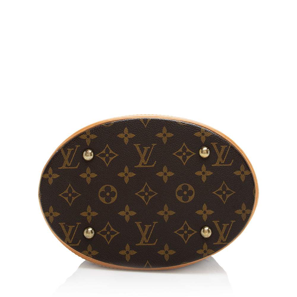 Louis Vuitton Vintage Monogram Canvas Petit Bucket Tote (SHF-18459)