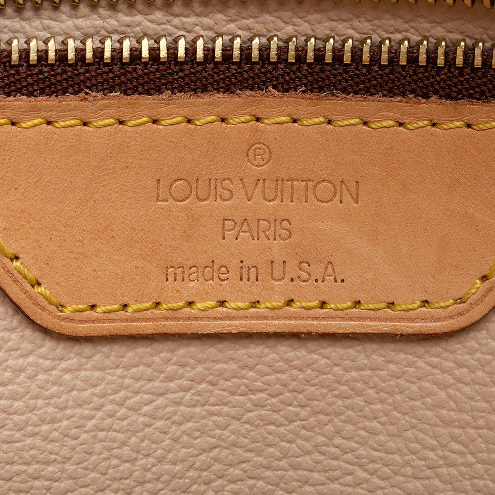 Louis Vuitton Vintage Monogram Canvas Petit Bucket Tote (SHF-18459)