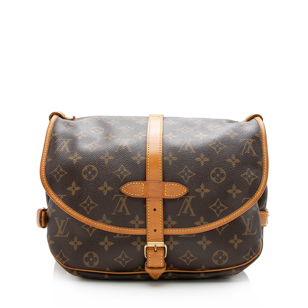 Louis Vuitton Vintage Monogram Canvas Saumur 30 Messenger Bag (SHF-14248)