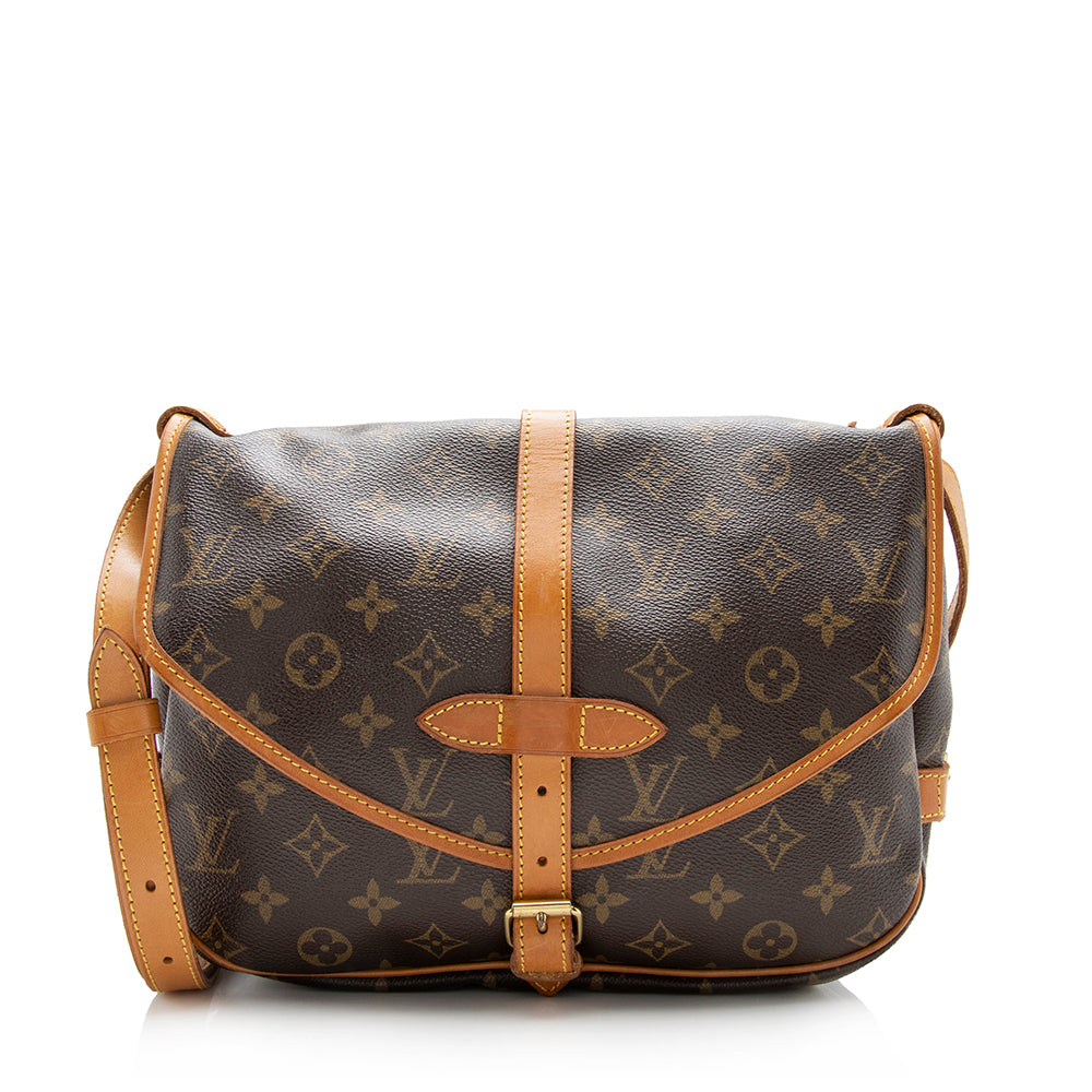 Louis Vuitton Vintage Monogram Canvas Saumur 30 Messenger Bag (SHF-14248)
