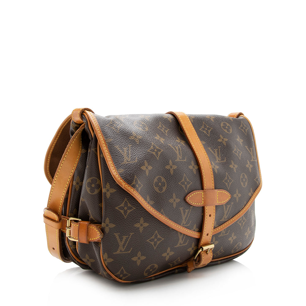 Louis Vuitton Vintage Monogram Canvas Saumur 30 Messenger Bag (SHF-14248)