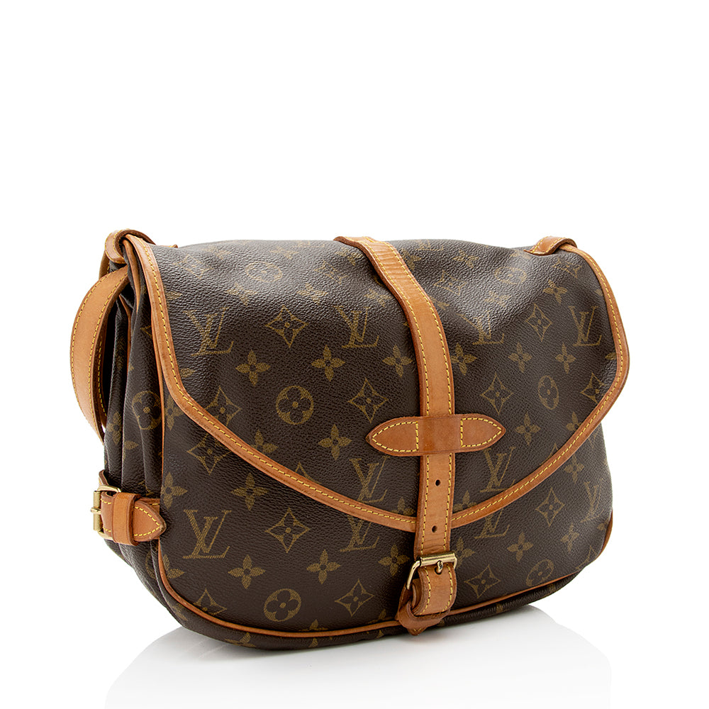 Louis Vuitton Vintage Monogram Canvas Saumur 30 Messenger Bag (SHF-20788)