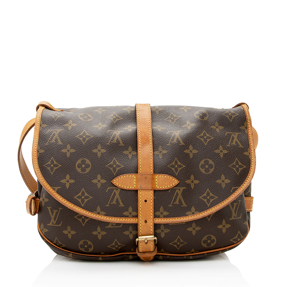Louis Vuitton Vintage Monogram Canvas Saumur 30 Messenger Bag (SHF-20797)