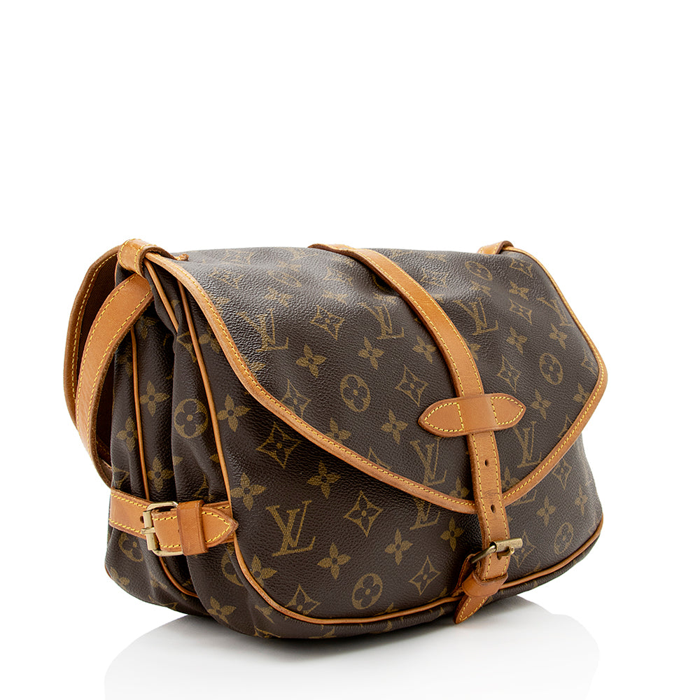 Louis Vuitton Vintage Monogram Canvas Saumur 30 Messenger Bag (SHF-20797)