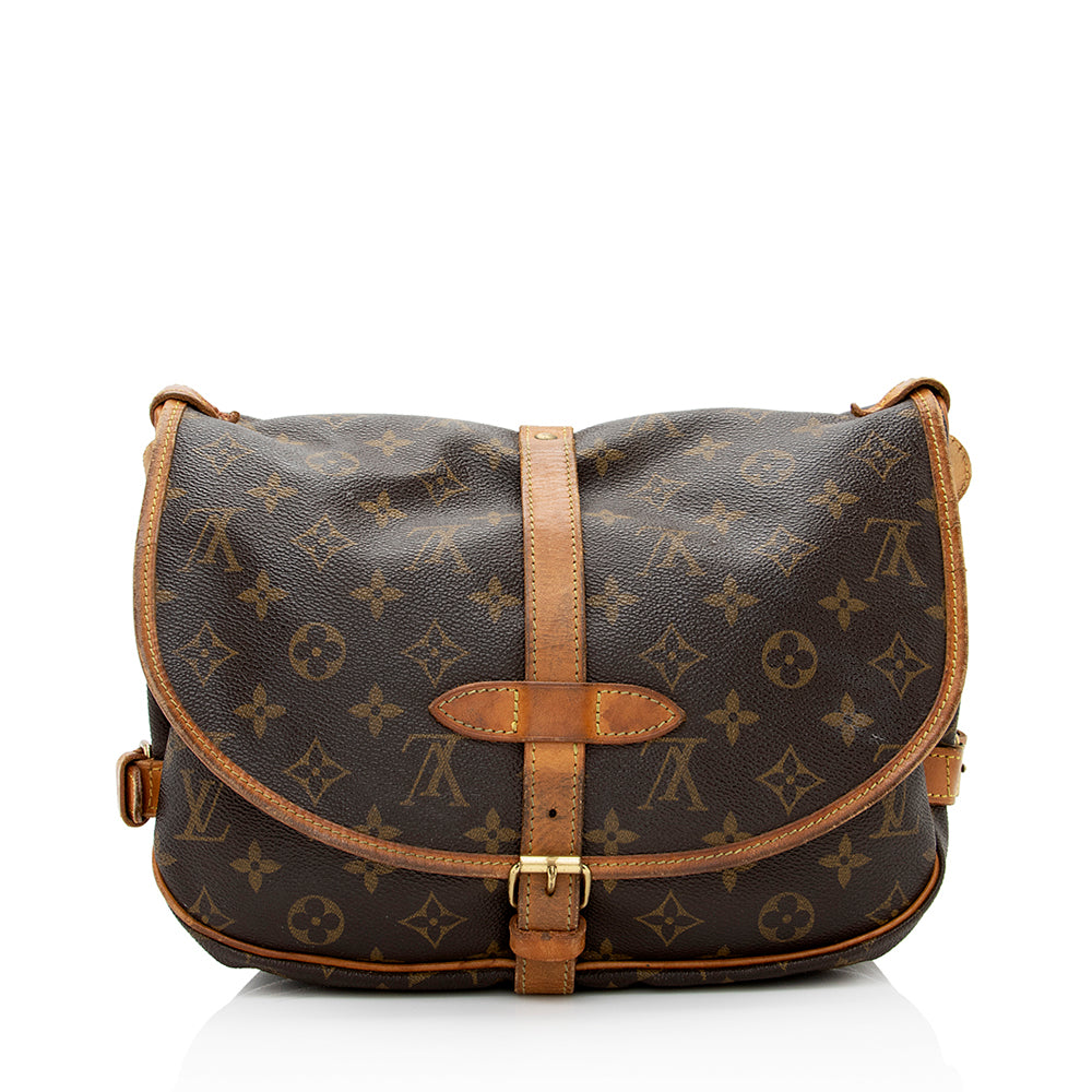 Louis Vuitton Vintage Monogram Canvas Saumur 30 Messenger Bag (SHF-20683)