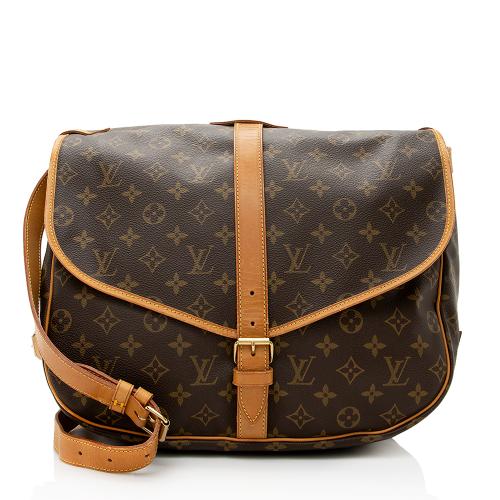Louis Vuitton Vintage Monogram Canvas Saumur 35 Messenger Bag - FINAL SALE (SHF-23940)