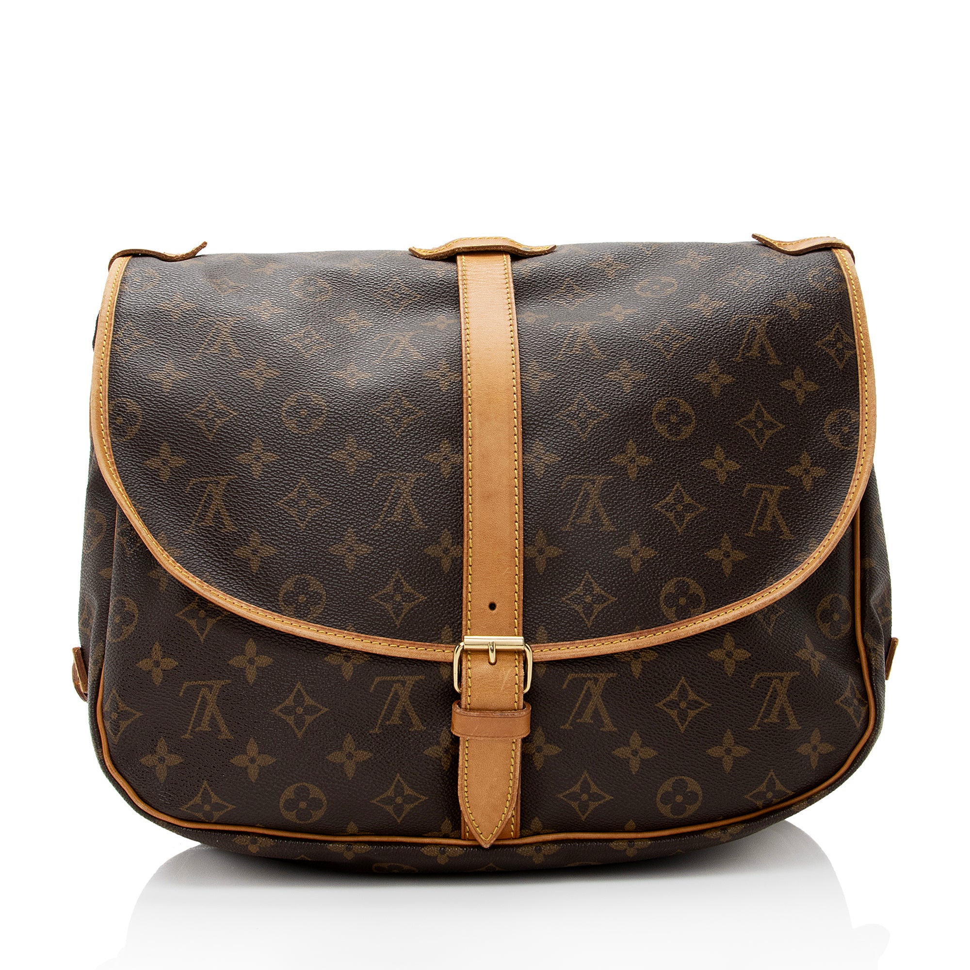Louis Vuitton Vintage Monogram Canvas Saumur 35 Messenger Bag (SHF-22921)
