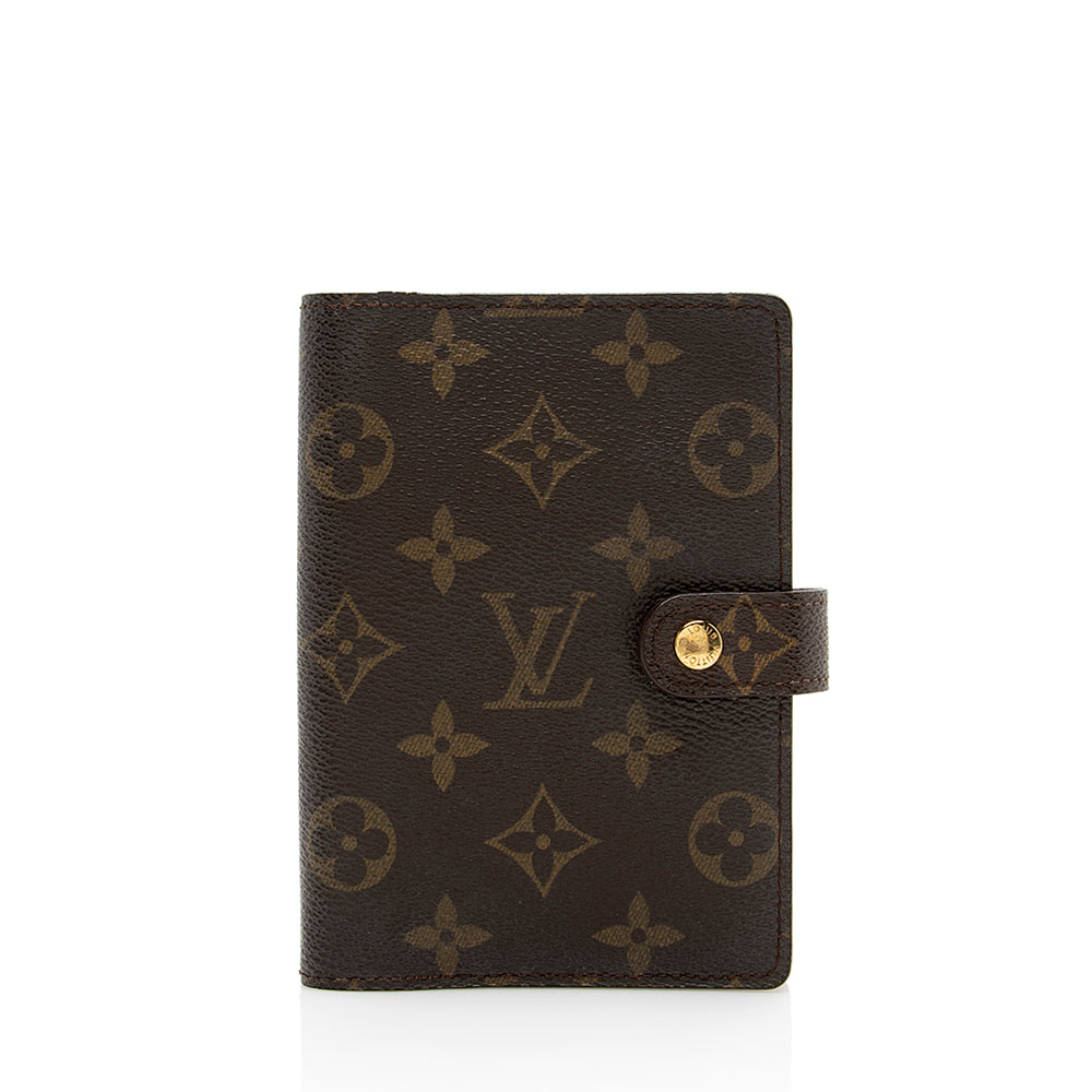 Louis Vuitton Vintage Monogram Canvas Small Ring Agenda Cover (SHF-16836)