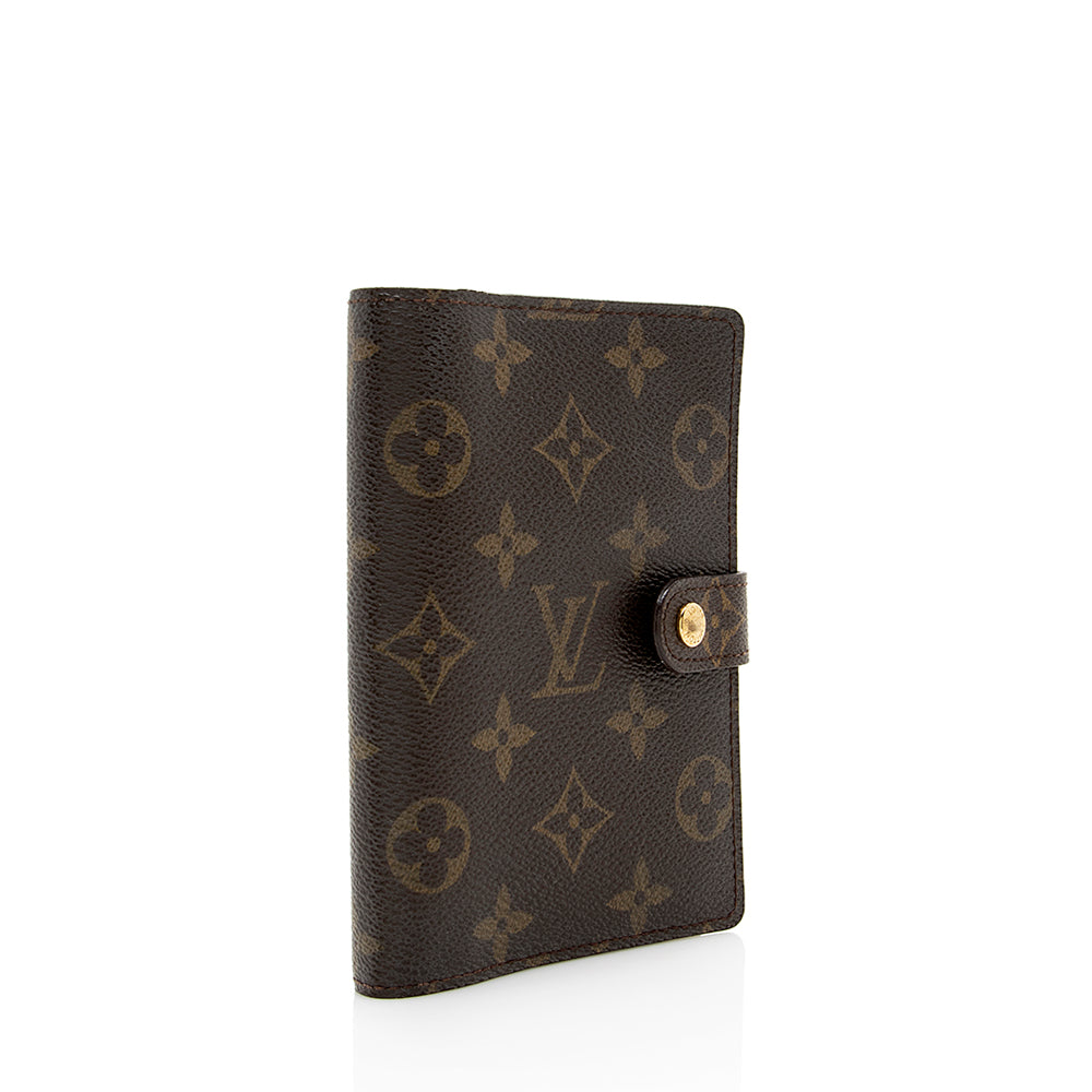 Louis Vuitton Vintage Monogram Canvas Small Ring Agenda Cover (SHF-16836)
