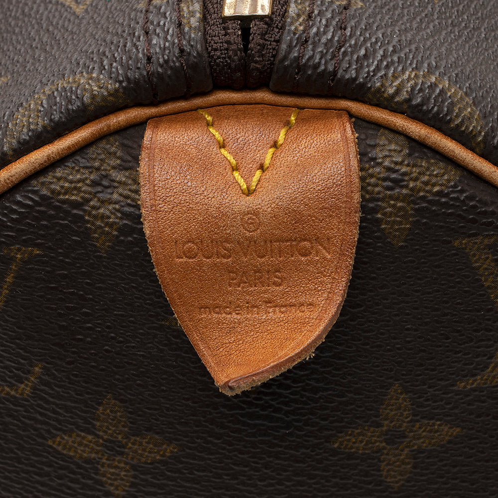 Louis Vuitton Vintage Monogram Canvas Speedy 30 Satchel (SHF-18388)