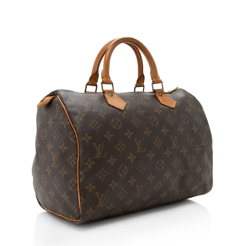 Louis Vuitton Vintage Monogram Canvas Speedy 30 Satchel (SHF-18388)