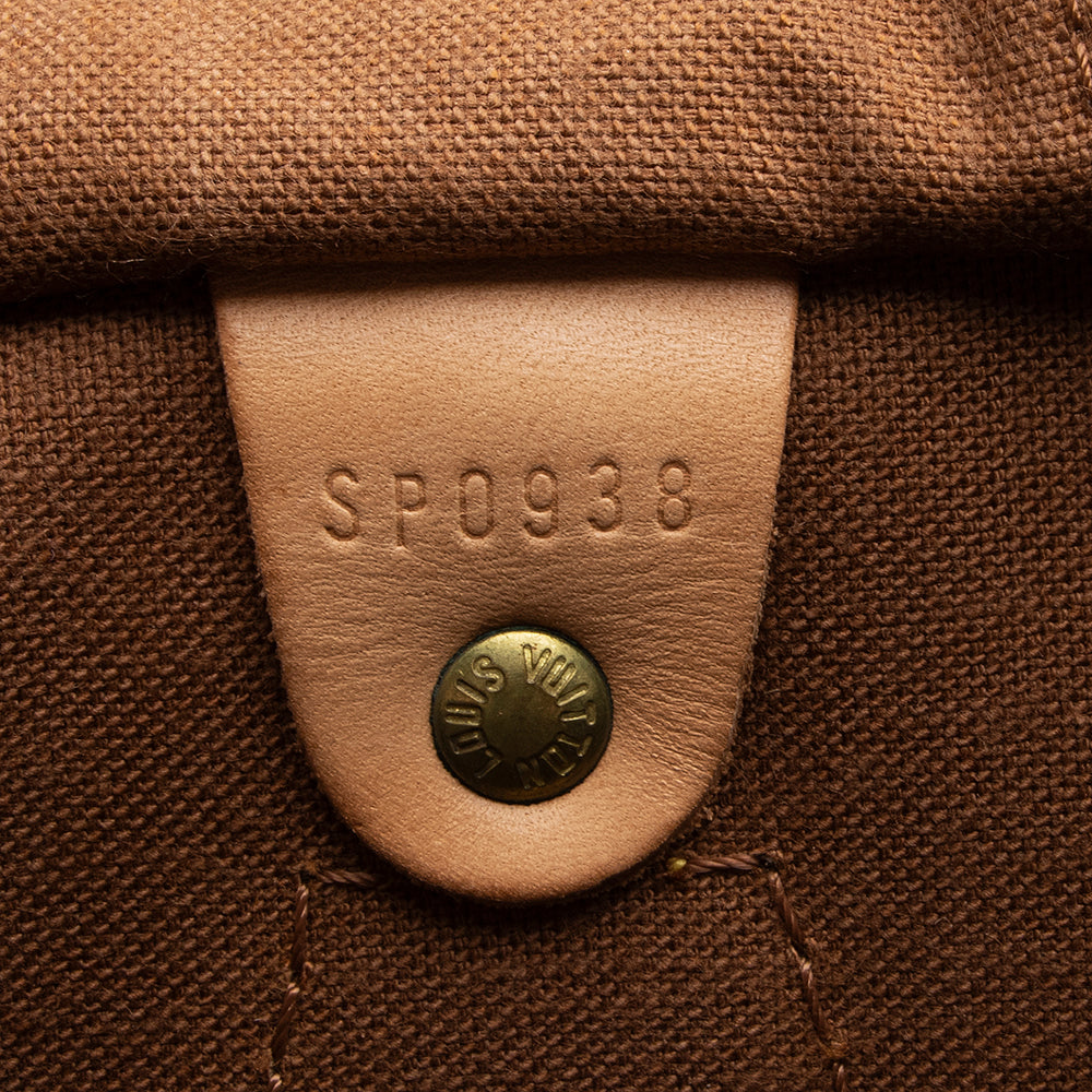 Louis Vuitton Vintage Monogram Canvas Speedy 35 Satchel (SHF-15685)