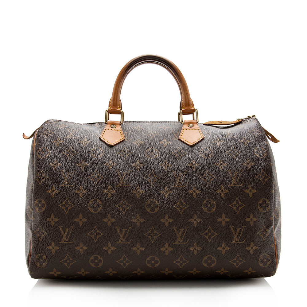 Louis Vuitton Vintage Monogram Canvas Speedy 35 Satchel (SHF-15685)