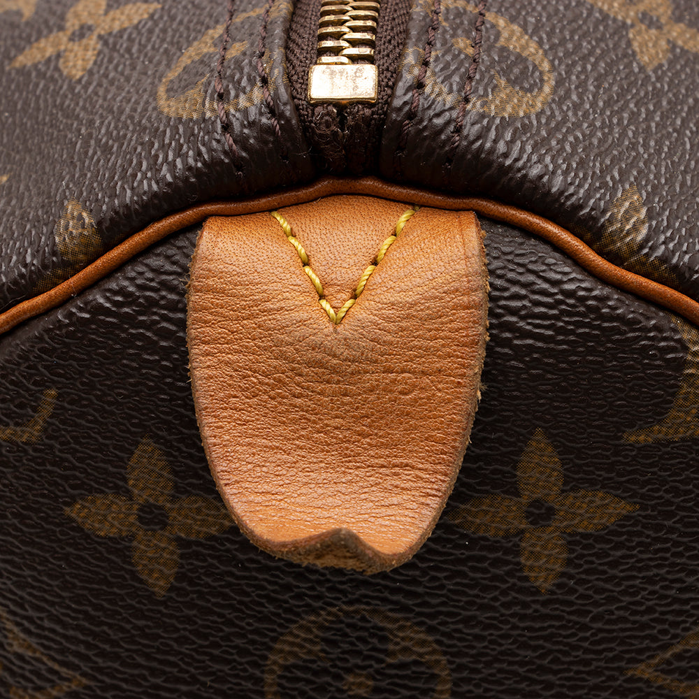 Louis Vuitton Vintage Monogram Canvas Speedy 35 Satchel (SHF-15685)