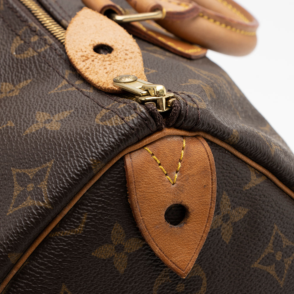 Louis Vuitton Vintage Monogram Canvas Speedy 35 Satchel (SHF-16148)
