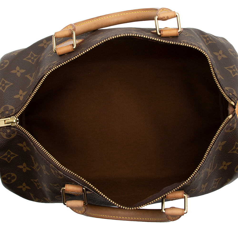 Louis Vuitton Vintage Monogram Canvas Speedy 35 Satchel (SHF-16148)