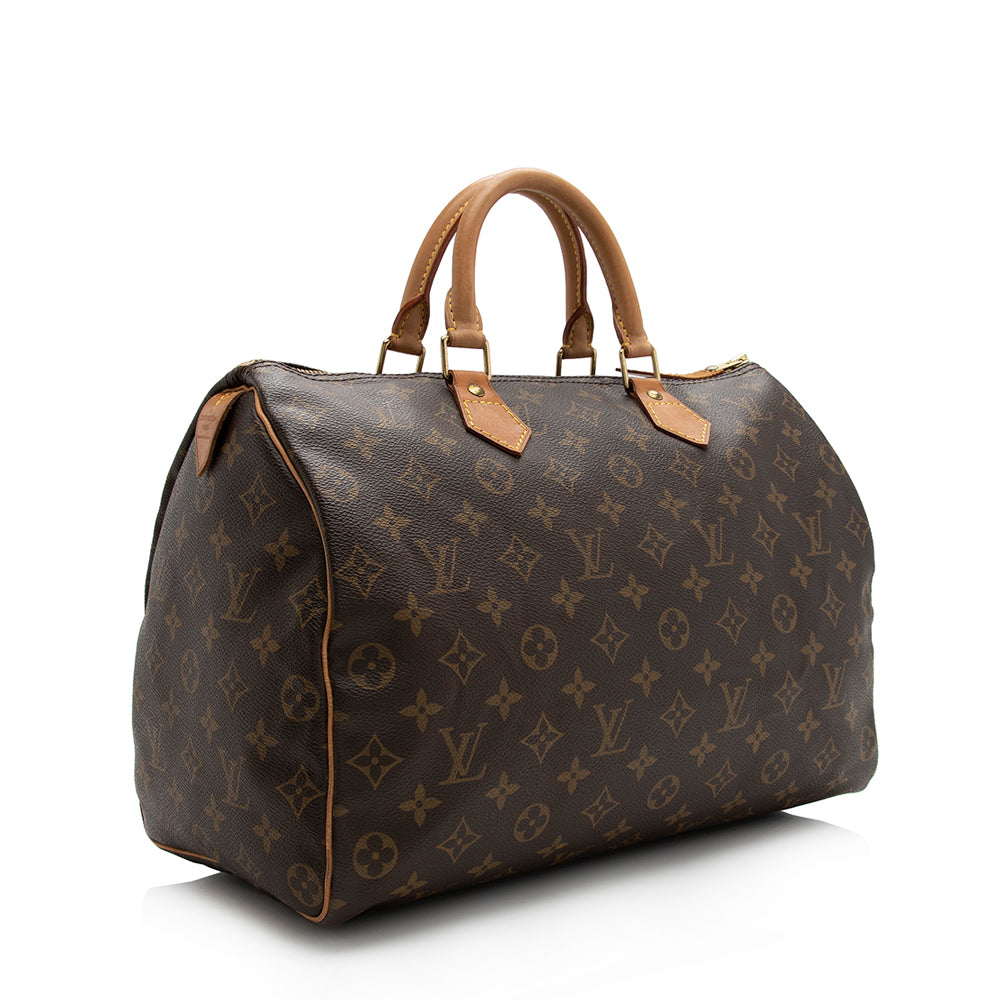 Louis Vuitton Vintage Monogram Canvas Speedy 35 Satchel (SHF-16148)