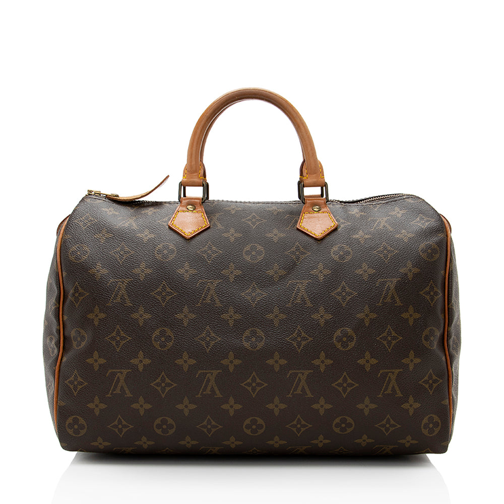 Louis Vuitton Vintage Monogram Canvas Speedy 35 Satchel (SHF-18360)