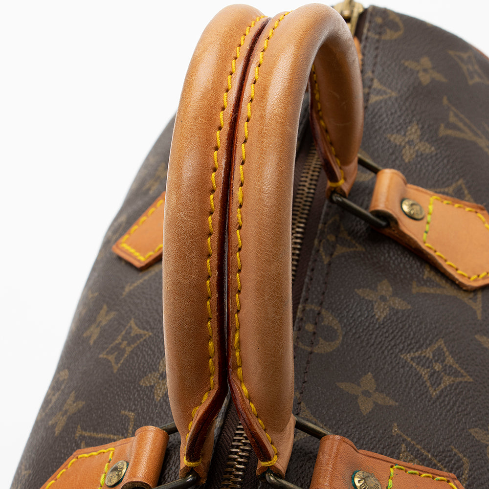 Louis Vuitton Vintage Monogram Canvas Speedy 35 Satchel (SHF-18360)