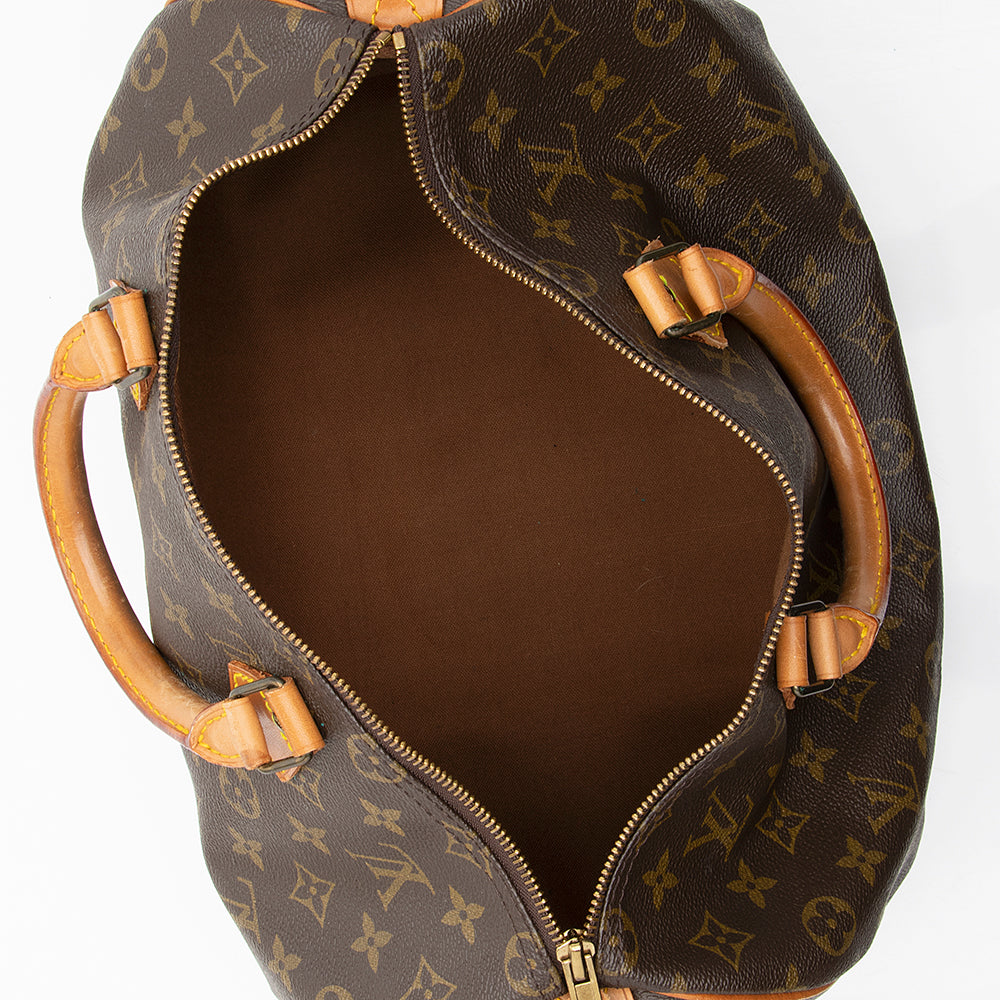 Louis Vuitton Vintage Monogram Canvas Speedy 35 Satchel (SHF-18360)