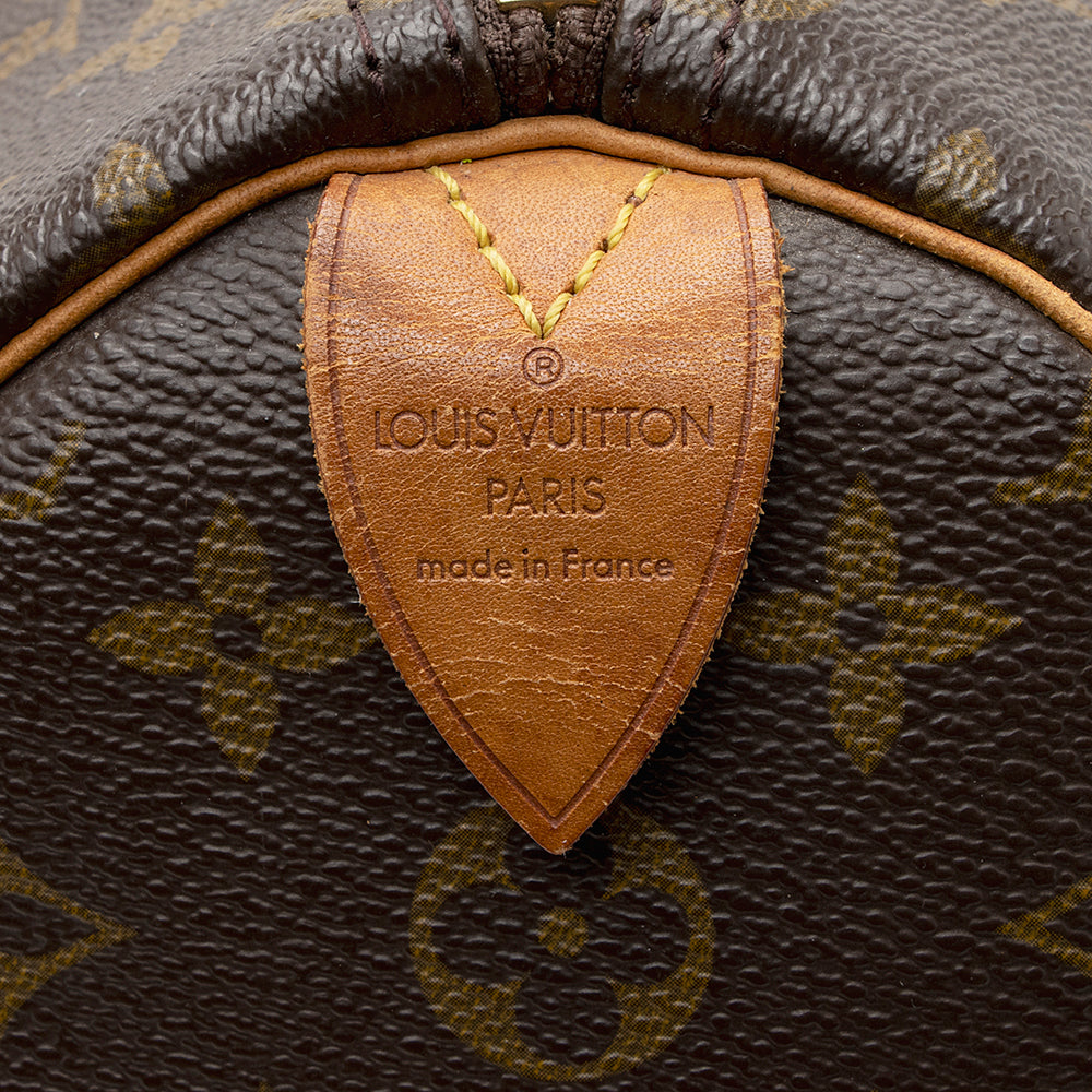 Louis Vuitton Vintage Monogram Canvas Speedy 35 Satchel (SHF-22048)