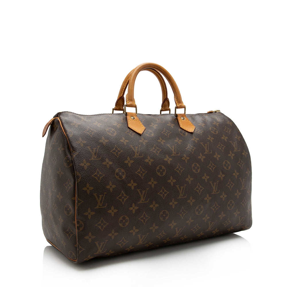 Louis Vuitton Vintage Monogram Canvas Speedy 40 Satchel (SHF-16140)