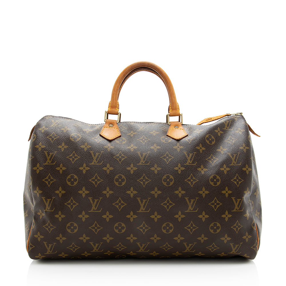 Louis Vuitton Vintage Monogram Canvas Speedy 40 Satchel (SHF-19347)