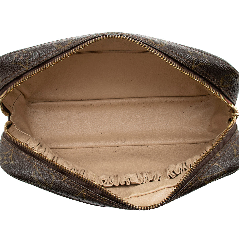 Louis Vuitton Vintage Monogram Canvas Trousse Toiletry Pouch 23 (SHF-14664)