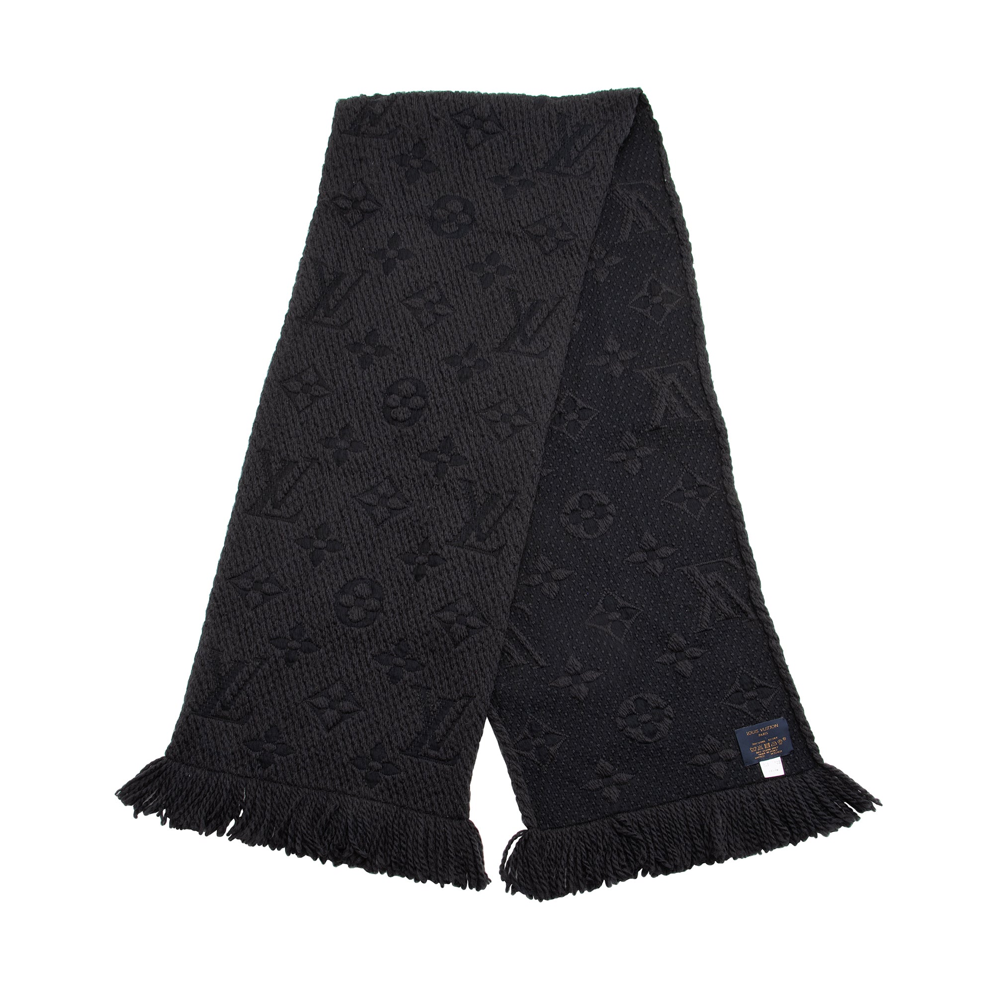 Louis Vuitton Wool Silk Logomania Scarf (SHF-23235)