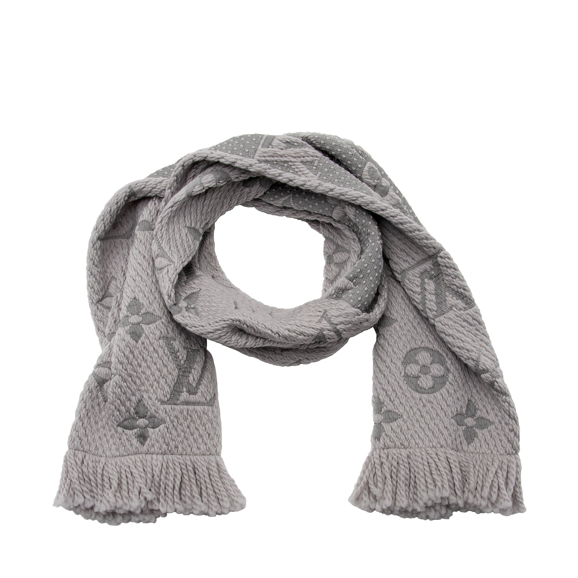 Louis Vuitton Wool Silk Logomania Scarf (SHF-zgarEE)