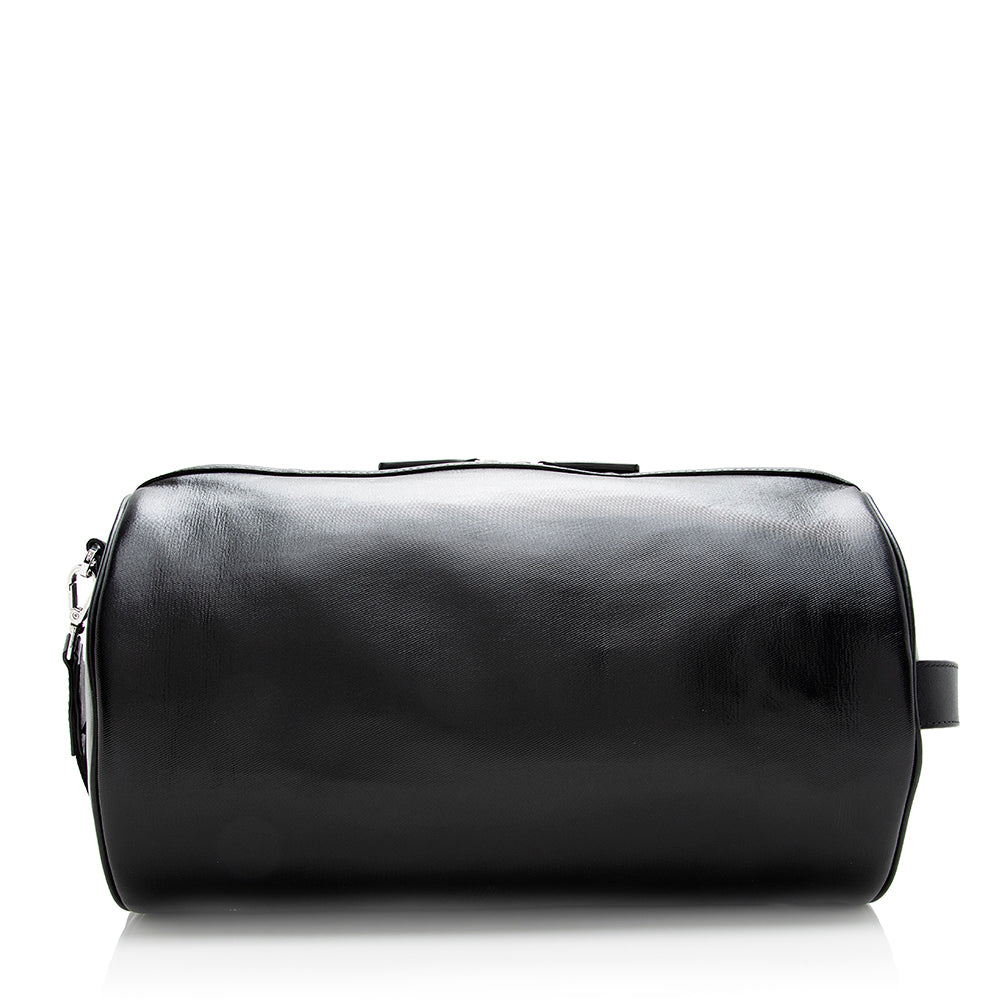 MCM Coated Canvas Logo Barrel Shoulder Bag (SHF-18511)