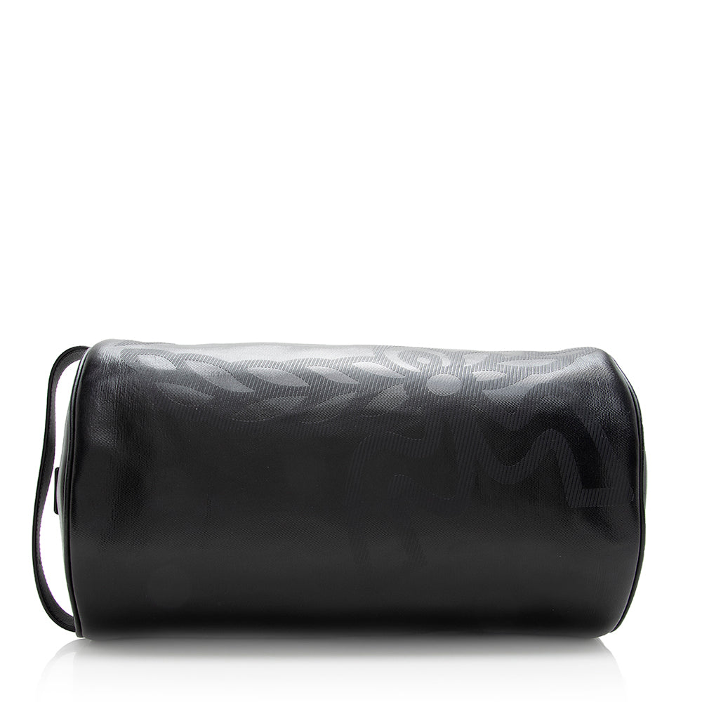 MCM Coated Canvas Logo Barrel Shoulder Bag (SHF-18511)