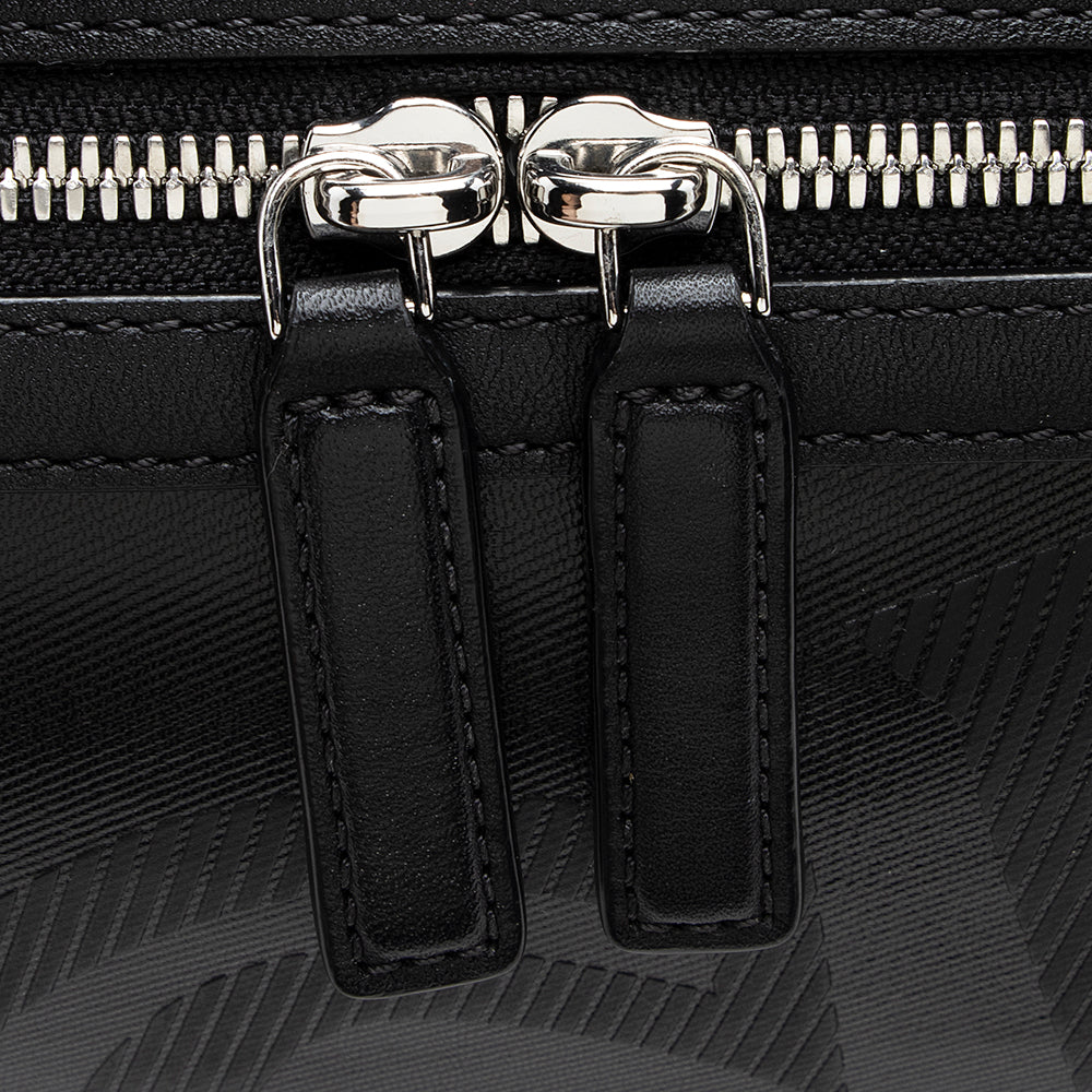 MCM Coated Canvas Logo Barrel Shoulder Bag (SHF-18511)