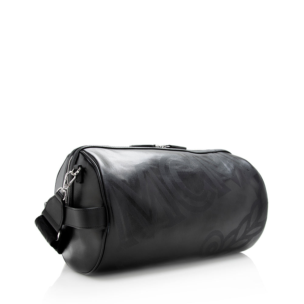 MCM Coated Canvas Logo Barrel Shoulder Bag (SHF-18511)