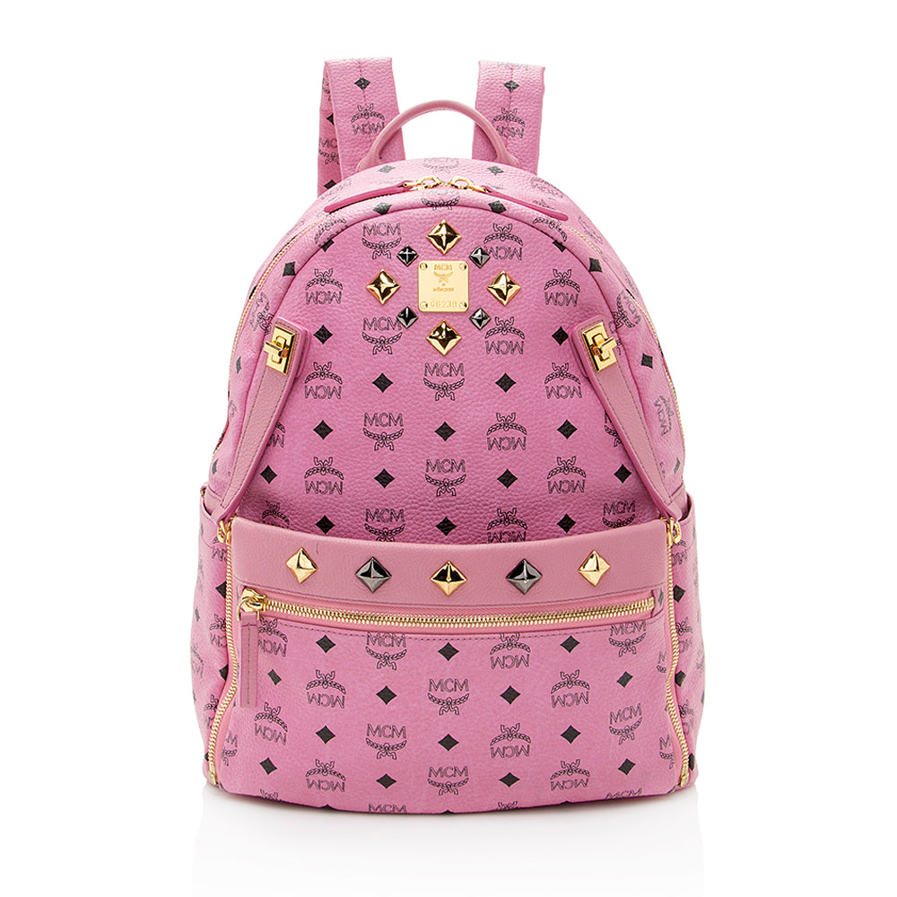 MCM Visetos Dual Stark Sprinkle Stud Medium Backpack (SHF-21514)