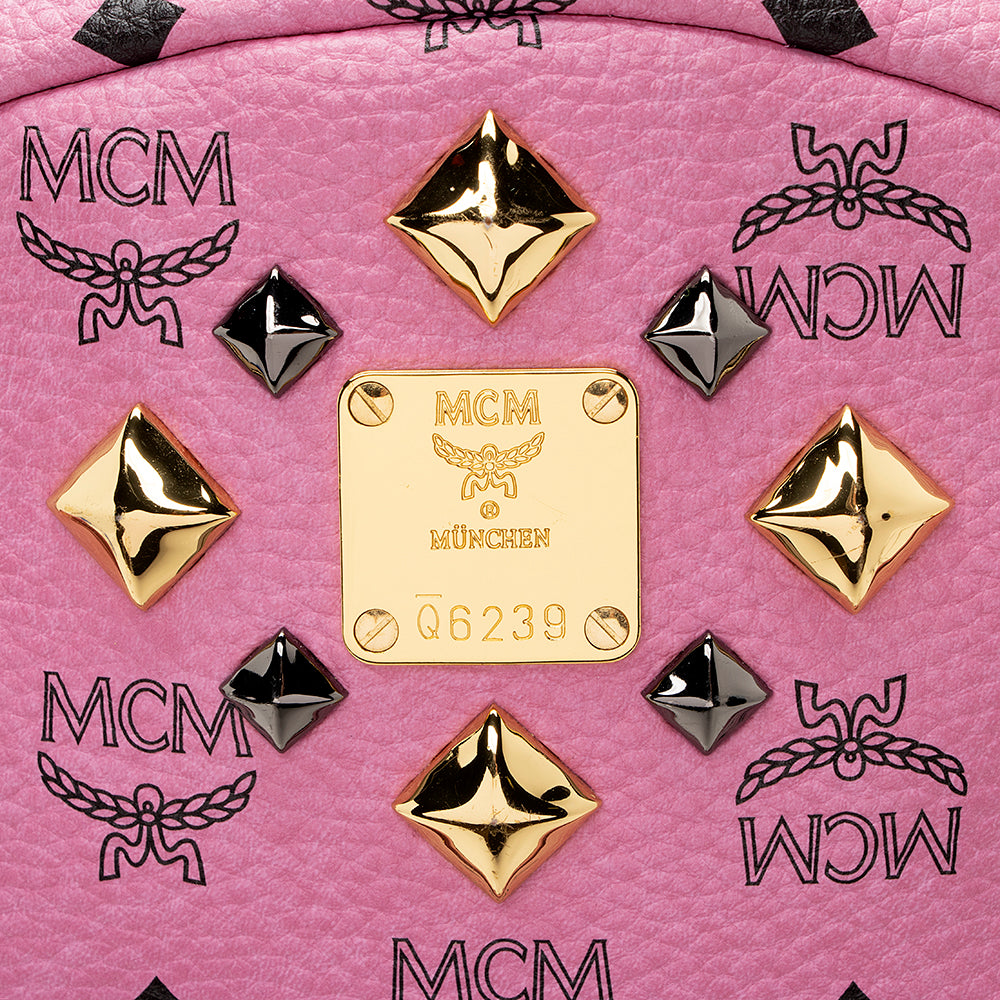 MCM Visetos Dual Stark Sprinkle Stud Medium Backpack (SHF-21514)