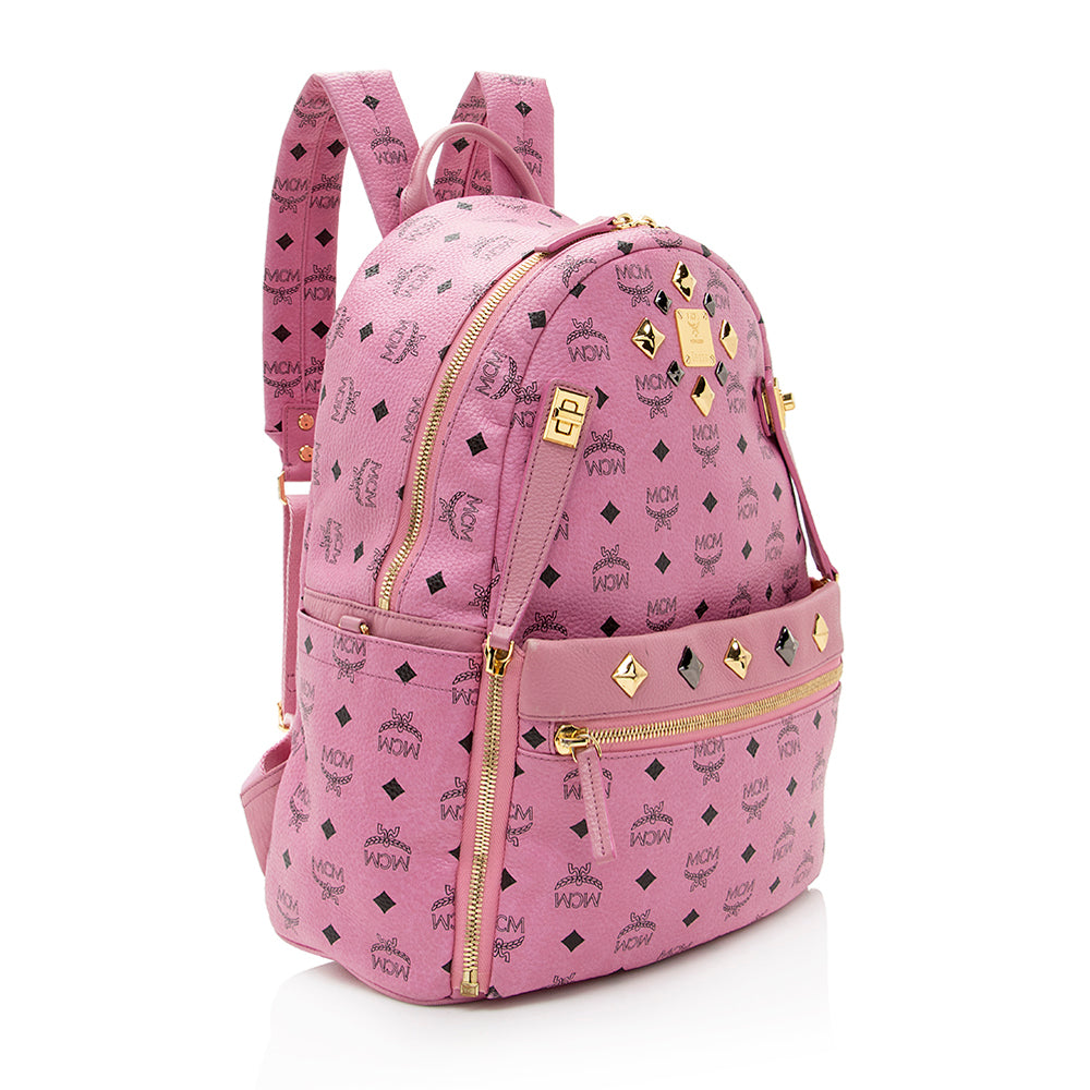 MCM Visetos Dual Stark Sprinkle Stud Medium Backpack (SHF-21514)