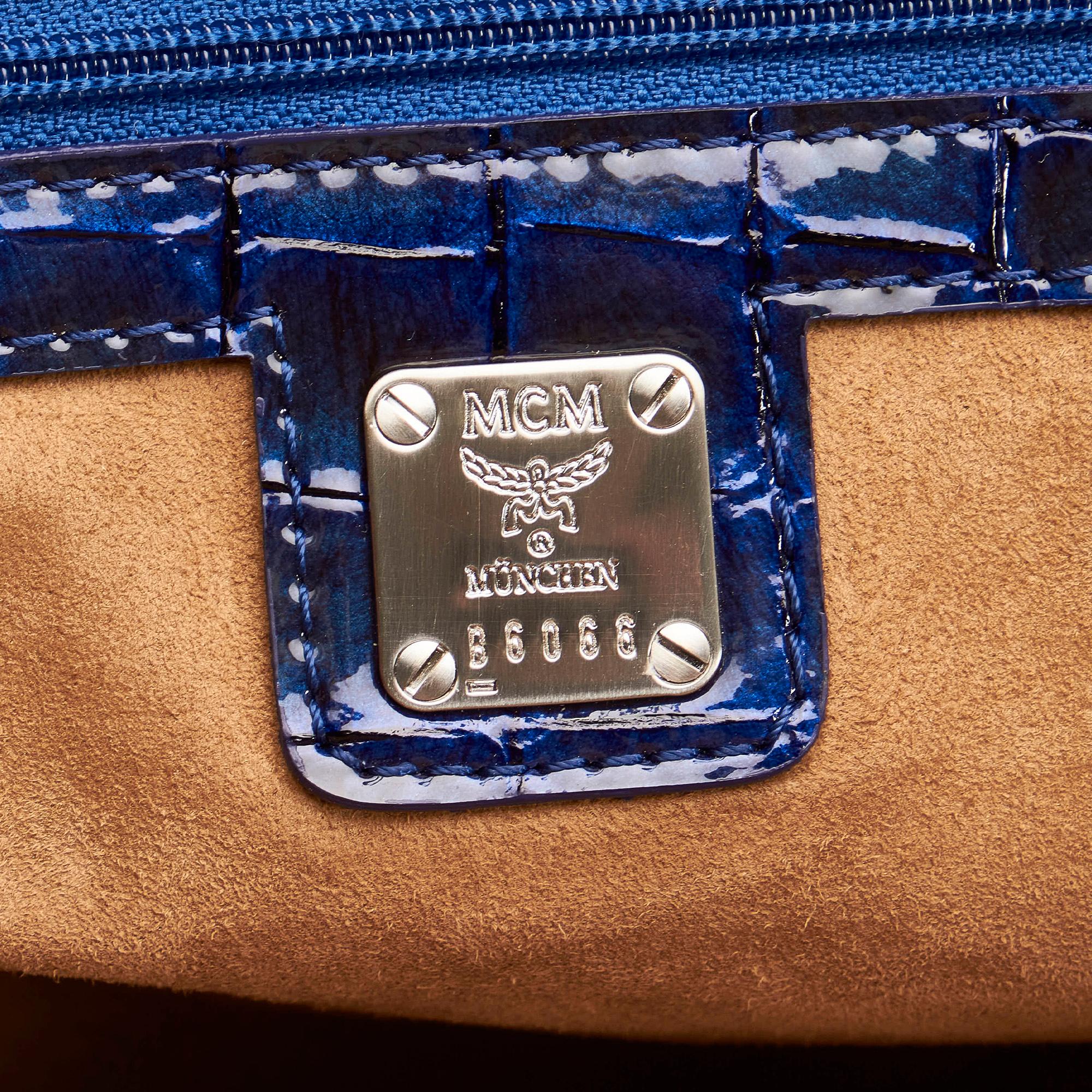 MCM Embossed Patent Leather Tote Bag (SHG-28666)