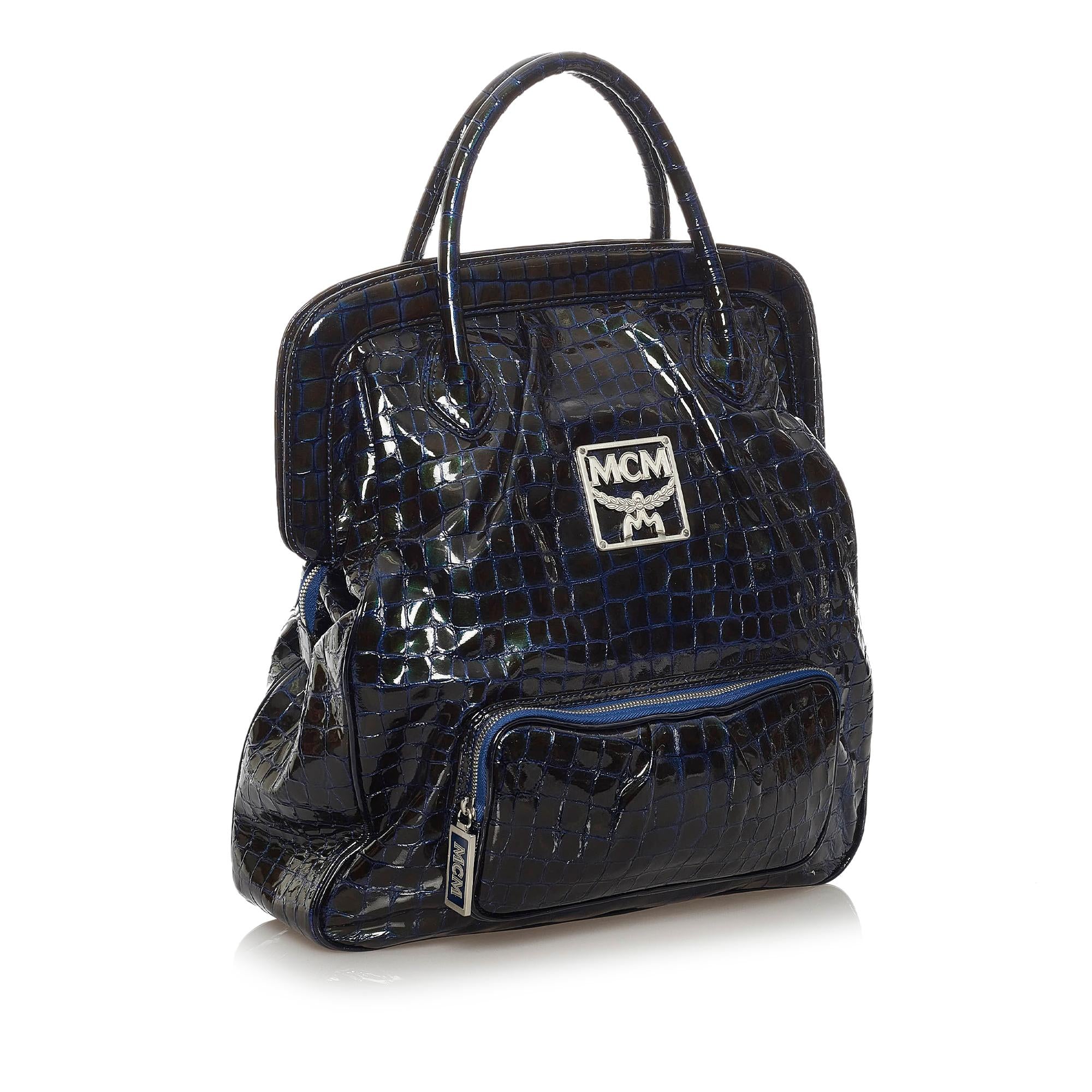 MCM Embossed Patent Leather Tote Bag (SHG-28666)