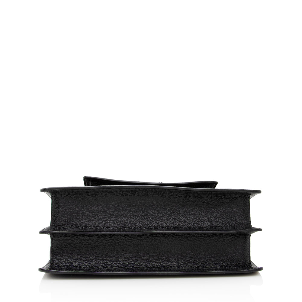 MCM Grained Leather Patricia Medium Pocket Satchel (SHF-18646)