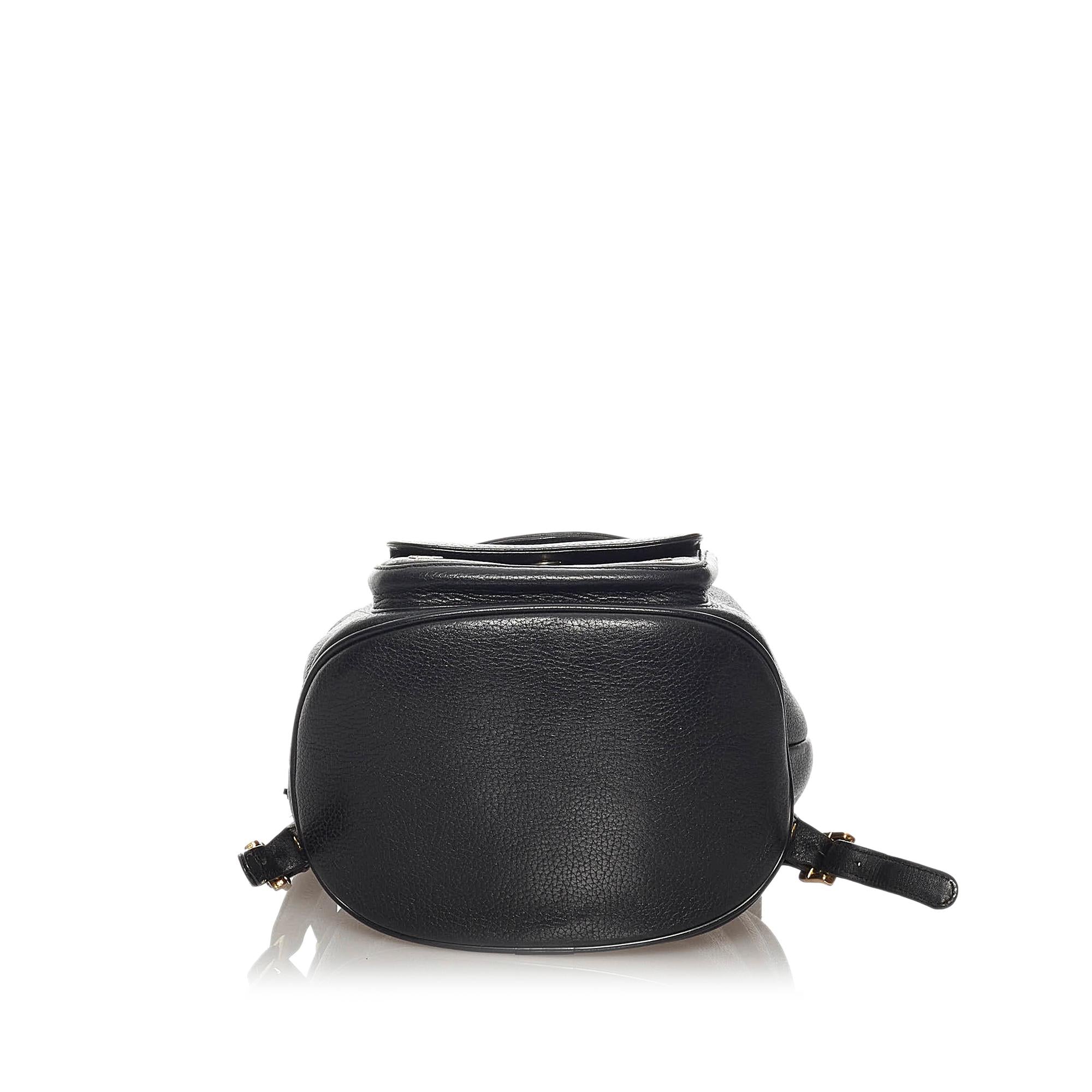 MCM Leather Drawstring Backpack (SHG-28289)