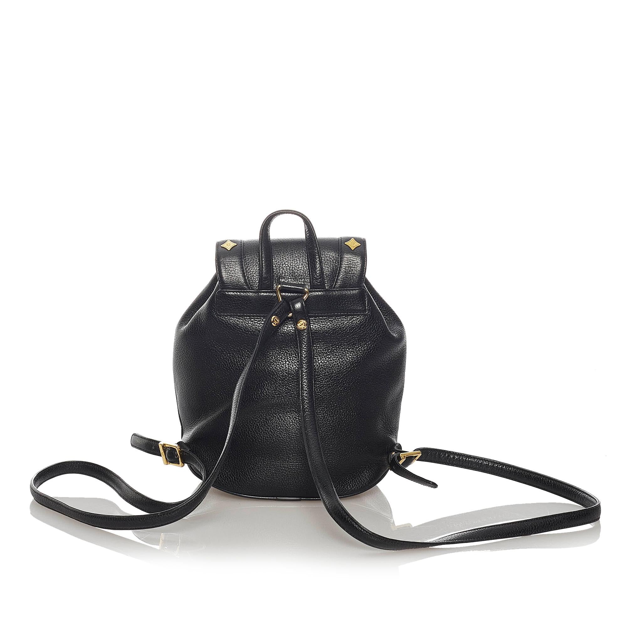 MCM Leather Drawstring Backpack (SHG-28413)