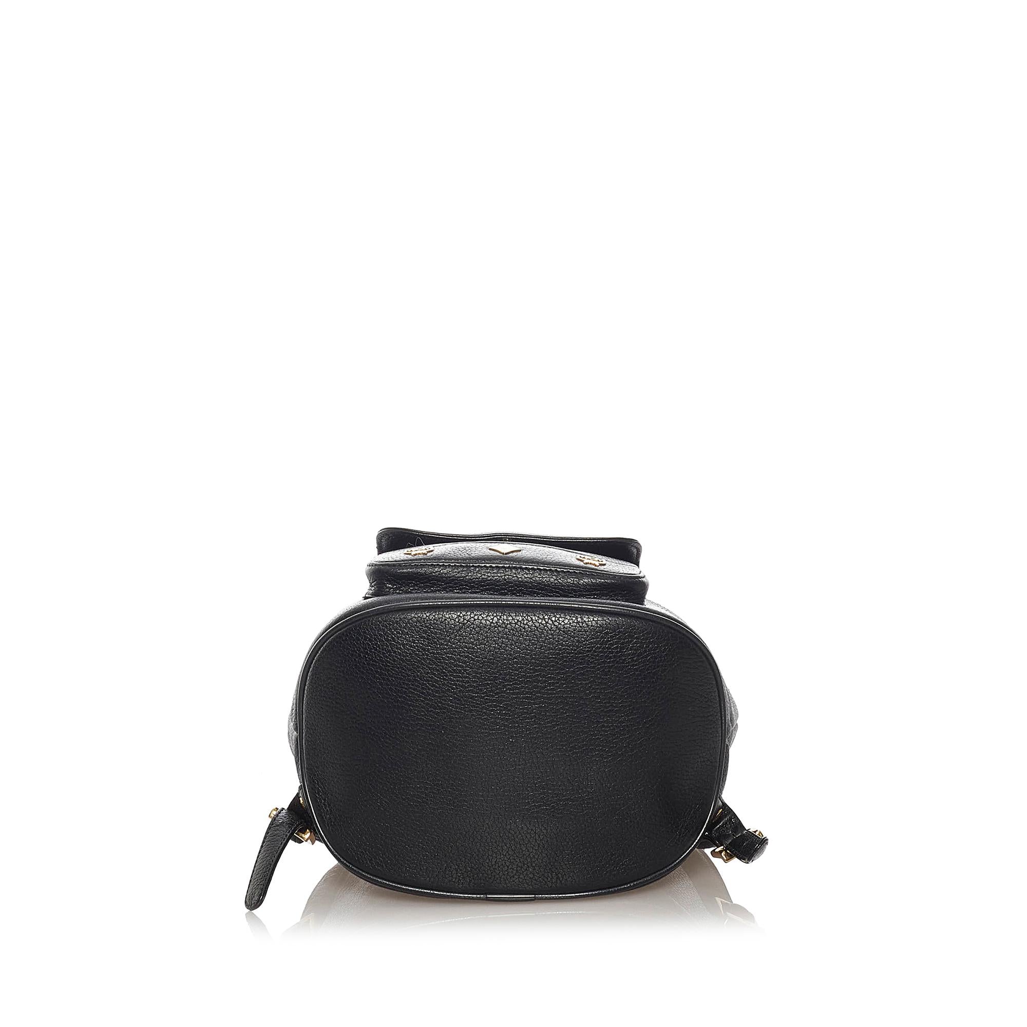 MCM Leather Drawstring Backpack (SHG-28413)