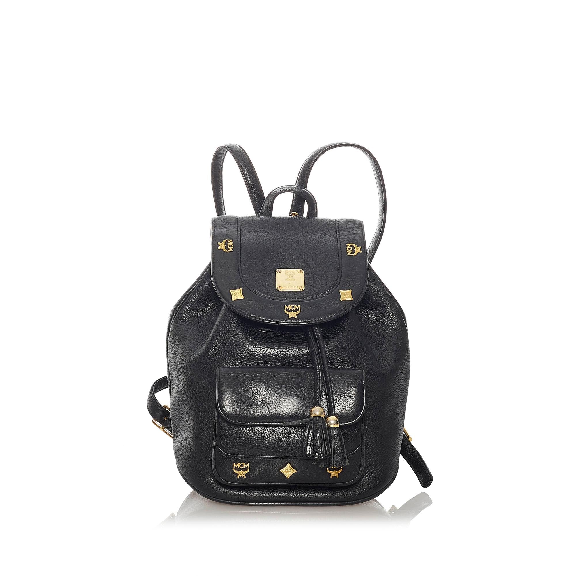 MCM Leather Drawstring Backpack (SHG-28413)