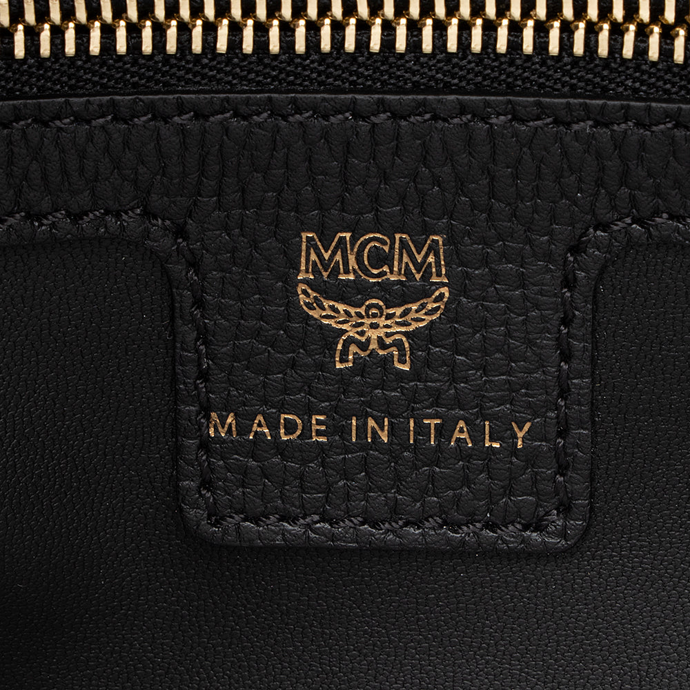 MCM Leather Milano Boston 18 Shoulder Bag (SHF-19819)