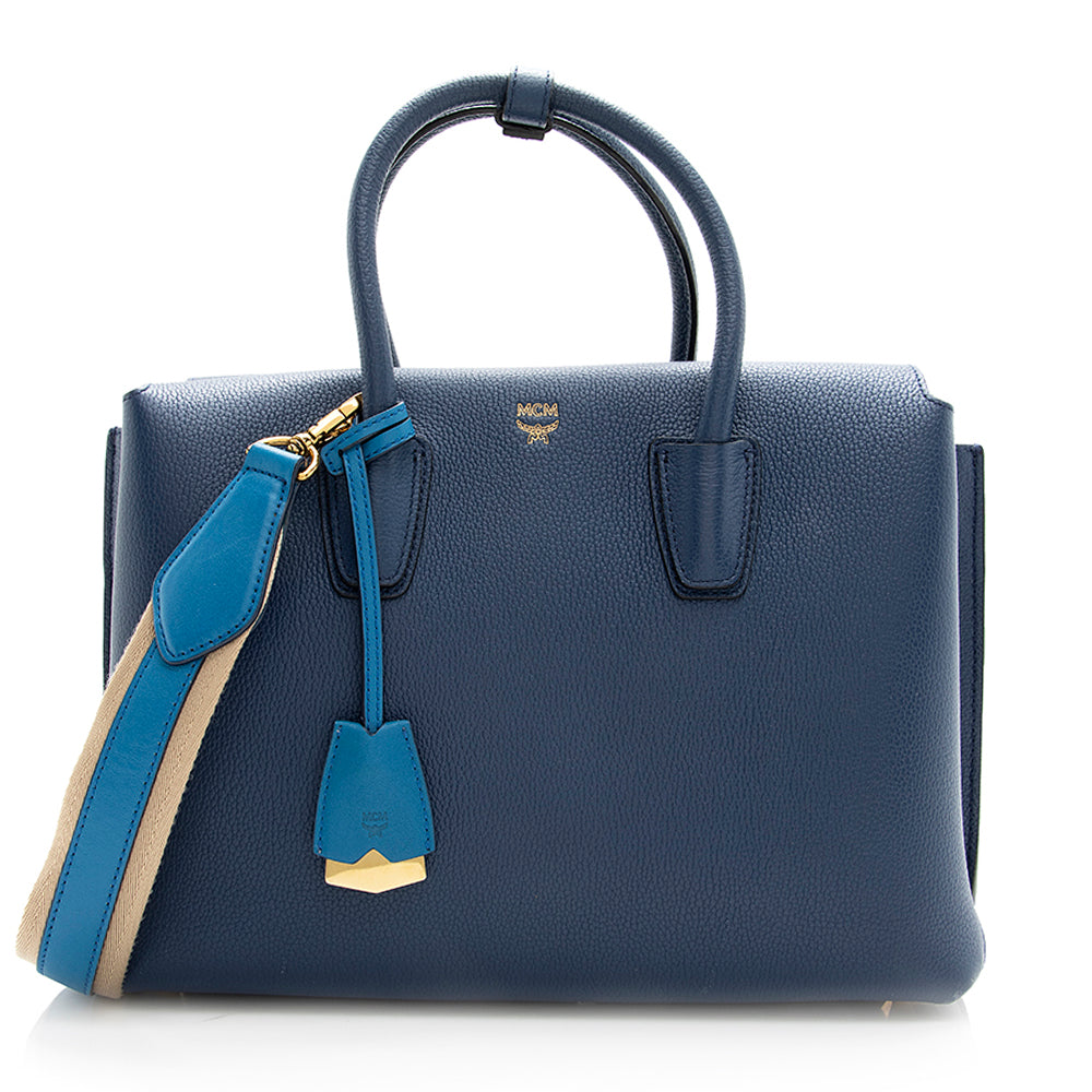 MCM Leather Milla Medium Tote (SHF-19290)