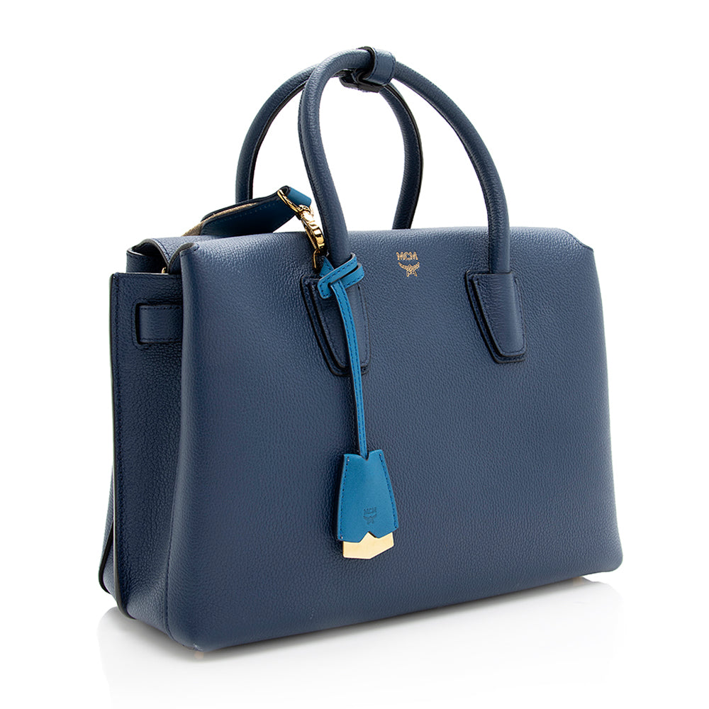 MCM Leather Milla Medium Tote (SHF-19290)