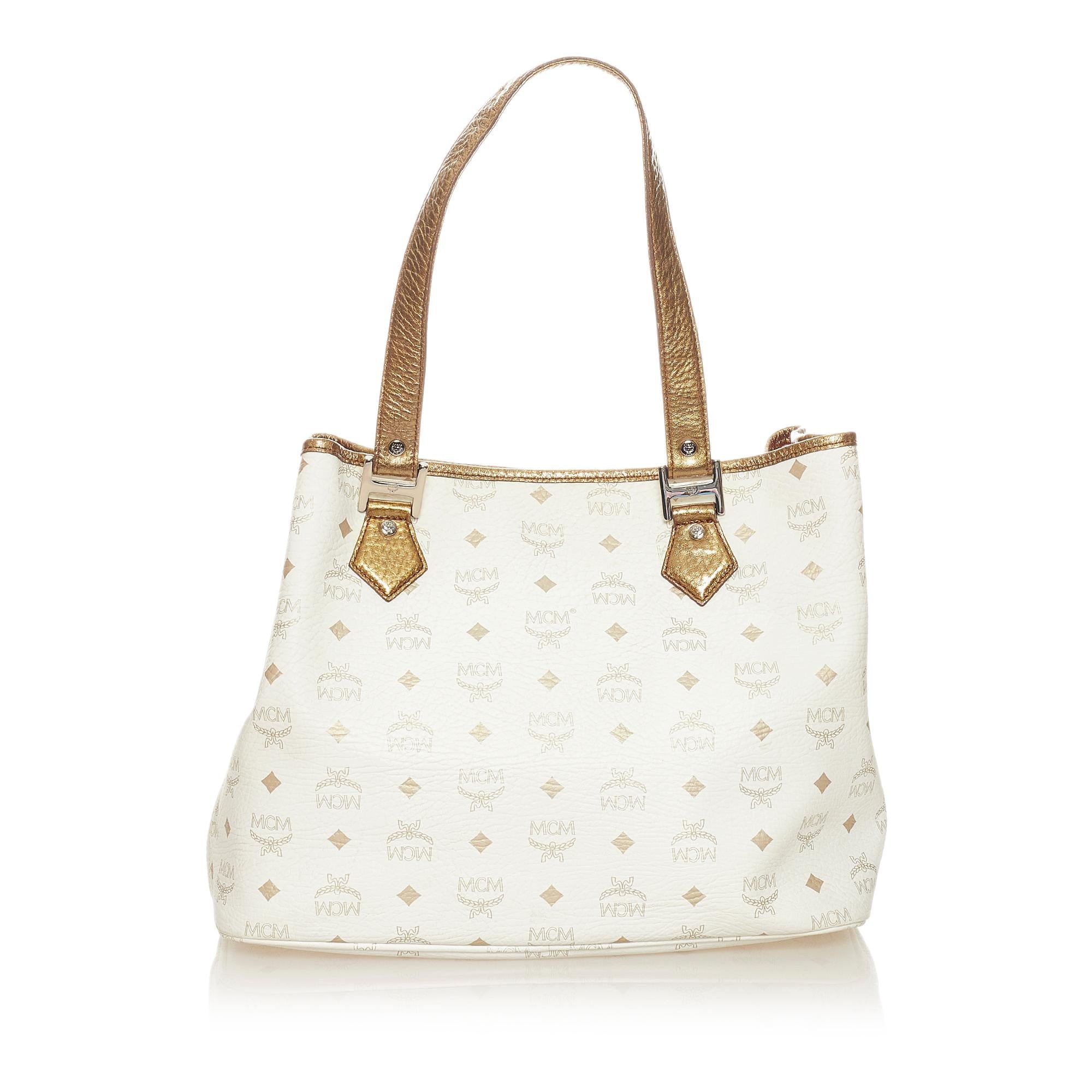 MCM Lion Visetos Leather Tote Bag (SHG-27320)