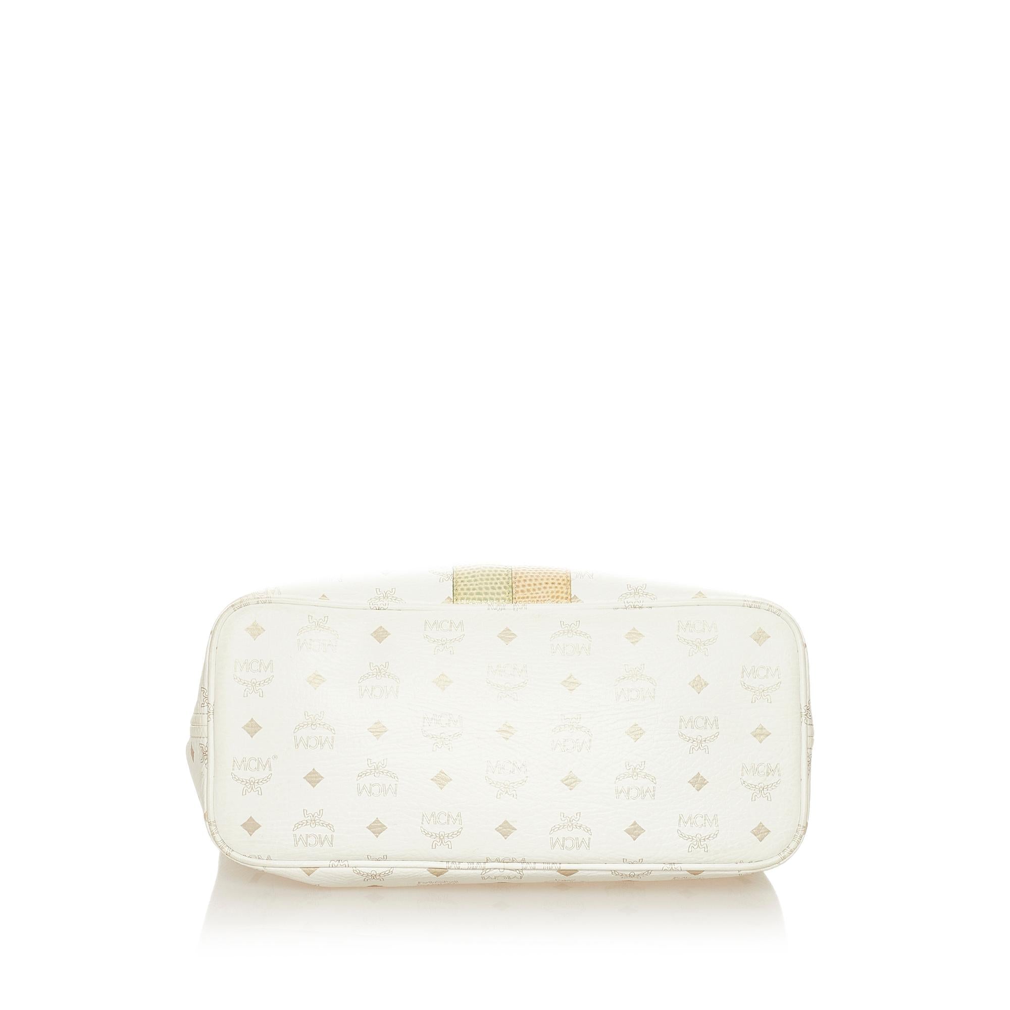 MCM Lion Visetos Leather Tote Bag (SHG-27320)